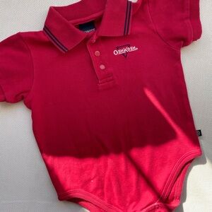 Vintage OshKosh Red Baby Bodysuit